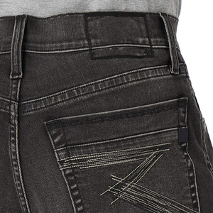Shorts en jean pour hommes, coupe droite, taille élastique, décontractés, avec poches, style ouvert, pour l'été - Product Image 6