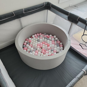 <span class=keywords><strong>Piscine</strong></span> à balles ronde intérieure en mousse à mémoire de forme souple <span class=keywords><strong>gris</strong></span> clair, 35" x 12", avec housse amovible, sans balles, pour tout-petits et enfants - Product Image 2