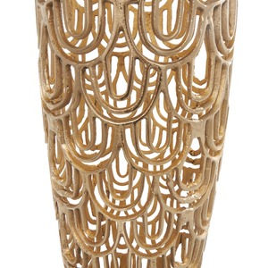Jarrón Decorativo Geométrico Arqueado de Aluminio Fundido, Diseño Moderno, Inspirado en el Art Deco, Jarrón de Metal de Lujo para Flores, Decoración del Hogar - Product Image 4