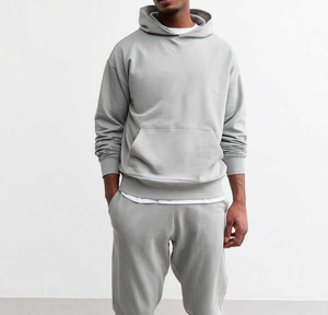 Vente flash : sweats à capuche personnalisés pour hommes, surdimensionnés, en coton et polyester mélangés 340 GSM, en molleton, avec impression en relief, broderie 3D, écologiques - Product Image 1
