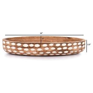 Fabricantes Mayoristas de Tazones de Madera Ovalados Creativos de Grado Alimenticio, Diseño de Barco en Madera de Mango Sólida para Regalos de Navidad - Product Image 4