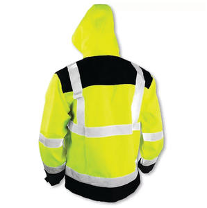 Veste de travail haute visibilité personnalisée pour homme, en polyester coupe-vent, imperméable, respirante, certifiée CE, doublure polaire softshell - Product Image 2