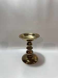 Organic Hammered <b>Brass</b> Gold Aluminium Candle <b>Holders</b> Set 3 Flare Base Taper <b>Candlestick</b> Stands Modern Table Centerpiece Decor - Product Image 6