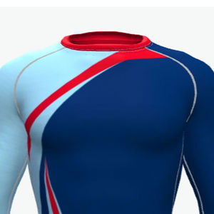Camiseta de compresión sublimada personalizada para MMA y BJJ para hombre, manga larga, spandex/poliéster, transpirable, de secado rápido, ecológica, OEM - Product Image 2