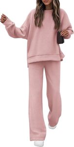 Conjunto de Sudadera con Capucha Oversize y Pantalones de Chándal de Forro Polar Premium para Mujer, Conjunto Deportivo de Sudadera con Capucha y Pantalones de Chándal para Mujer - Product Image 1