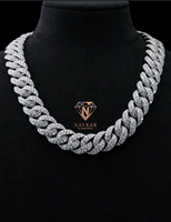 Collier chaîne cubaine en moissanite de qualité supérieure, en argent sterling 925, bijoux hip-hop VVS pour hommes et femmes, disponible à la vente