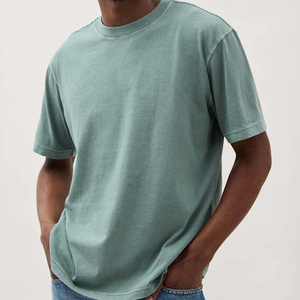 T-shirt pour homme à coupe classique de qualité supérieure, 100% coton, manches courtes, respirant, col côtelé, tissu doux au toucher, étiquette privée personnalisée OEM/ODM - Product Image 6