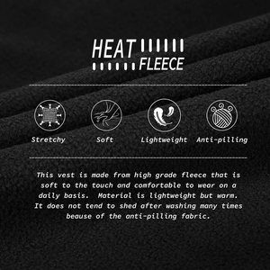 Chaleco de Forro Polar Negro con Cierre para Hombre, Cuello Alto, Sin Mangas, Estilo Casual Otoñal, Resistente al Agua, ODM - Product Image 6