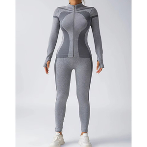 Ensembles de sport pour femmes 2026 – 2 pièces : short de yoga taille haute et brassière de sport anti-transpiration avec cordon de serrage en Spandex/Nylon extensible dans les quatre sens - Product Image 5