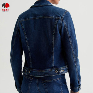 แจ็คเก็ตยีนส์คุณภาพพรีเมียมแบบสั่งทำพิเศษสำหรับผู้ชาย ยี่ห้อ Ryan Pro Gear ปิดด้วยกระดุม บุด้วยผ้าควิลท์ แห้งเร็ว พร้อมโลโก้แบบกำหนดเอง ดีไซน์ OEM - Product Image 4