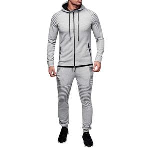 Survêtement unisexe d'été avec poches zippées, sweat à capuche zippé intégral, ensemble 2 pièces respirant et à séchage rapide pour la course, le jogging, le sport et les loisirs - Product Image 1