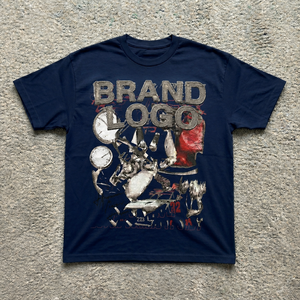 T-shirt pour homme 100% coton, col rond, manches courtes, doux, respirant, séchage rapide, écologique, logo personnalisé positionné à l'avant, 300g, coupe classique - Product Image 4