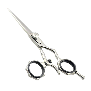 Ciseaux de barbier professionnels à lame droite VG10 en acier inoxydable, tranchants, pour droitiers, manche moyen, 5,5 pouces - Product Image 1