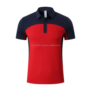 Chemises de sport respirantes en tricot uni pour hommes, personnalisables avec logo, manches courtes, vêtements de golf de haute qualité, vente en gros - Product Image 4
