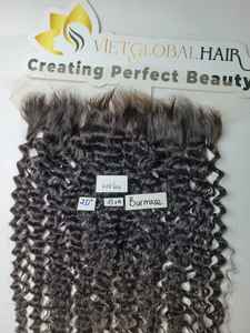 Encaje HD Fontal de rizo birmano con extensiones de cabello de color natural 100% cabello humano camboyano virgen para Super doble dibujado - Product Image 2