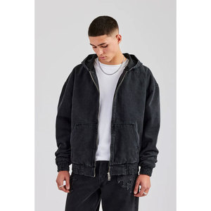 Última llegada, nuevo diseño, chaquetas vaqueras de invierno para hombre, hechas a medida, estilo vintage, chaqueta vaquera con lavado ácido para hombre - Product Image 3