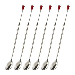 Cuillère à cocktail moderne en acier inoxydable, outil de mélange de luxe avec manche torsadé, accessoire de bar de qualité supérieure - Product Image 3
