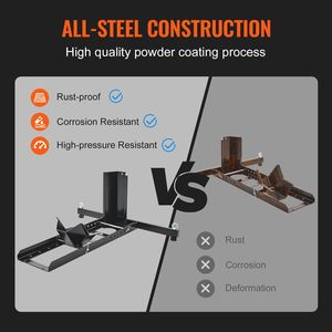 Supporto per Ruota Anteriore Moto in Acciaio Rinforzato, Capacità 816 kg, 6 Fori Regolabili, per Ruote da 1 pollice - Product Image 5