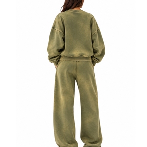 Conjunto Deportivo Informal Personalizado para Mujer, Sudadera y Pantalones Deportivos de Tela Suave, Corte Holgado con Estampado de Letras - Product Image 2