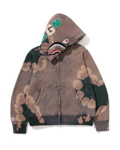 Unisex <b>Tie</b>-Dye Camouflage Zip-Up Hoodie Oversized Fit French Terry Streetwear 100% Cotton Sweatshirt - Product Image 1