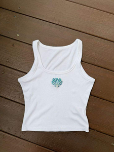 Beautiful Ethnic Beaded Embroidery Tank <b>Top</b> with Intricate Handmade Floral Designs and Elegant Traditional Craftsmanship - Product Image 6
