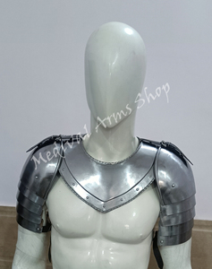 Auténtico Conjunto Medieval de Gorgeta y Hombreras, Armadura de Caballero Hecha a Mano en Acero Suave para Adultos, Disfraz para Cosplay y Reenactment - Product Image 3