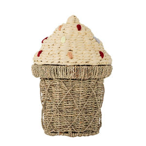 Nouveau design, panier de rangement moderne en jonc de mer en forme de fruit, écologique, avec nœud, tressé à la main, organisateur de maison, vente en gros au Vietnam - Product Image 1