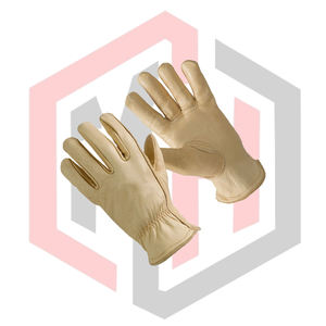 Guantes de Trabajo Deportivos de Cuero Vacuno Reforzado y Reflectante para Hombre, Resistentes a Cortes y Químicos, con Muñequera Ajustable - Product Image 4