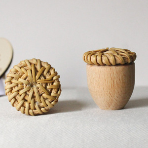 Manija de puerta principal de ratán, tiradores de entrada de diseño vintage, pomo de puerta tejido, suministro directo de fábrica - Product Image 1