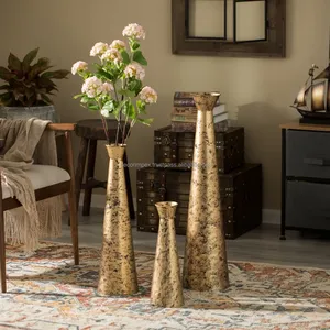 Jarrón de suelo metálico único para decoración interior y exterior con aspecto de acabado elegante para la elegancia decorativa del hogar a los mejores precios - Product Image 5