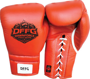 Guantes de Boxeo Profesionales Dawnforce Fight Gears, de Cuero con Cordones, Absorbentes de Humedad, Rojos, para Entrenamiento de Adultos - Product Image 1
