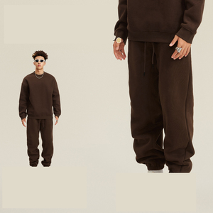Chándal de invierno transpirable de alta calidad para hombre, talla grande, 100% algodón polar, con capucha y cordón, color liso, el más vendido de 2026 - Product Image 3