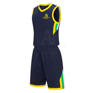 Uniforme de baloncesto deportivo de alta calidad con logotipo personalizado, camiseta y pantalones cortos para hombre - Product Image 2