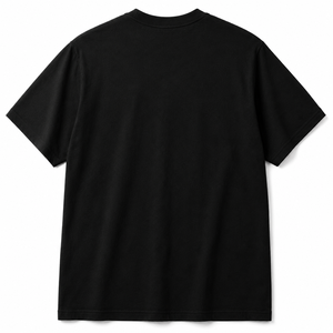 Camiseta Unisex Negra de Cuello Redondo y Manga Corta, 100% Algodón, Holgada, de Color Sólido, Informal, Transpirable, de Secado Rápido, para Todas las Temporadas - Product Image 2
