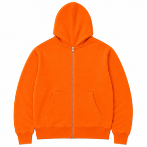 Oversized Full Zip Hoodie Men Women Heavyweight Cotton Fleece Blank Streetwear Hoodie Manufacturer Wholesale - Product Image 5