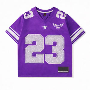 Camiseta Oversize Personalizada 2026 para Hombre con Estampado de Número, Estilo Urbano, Manga Corta, Cuello en V, Moda Casual, Ajuste Holgado - Product Image 3