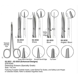 Tijeras de Disección Stevens de 115 mm, Tijeras de Tenotomía de Acero Inoxidable, Curvas y Rectas, Instrumentos para Cirugía Oftálmica y Plástica - Product Image 3