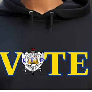 เสื้อฮู้ดพิมพ์ลาย Sigma Gamma Rho VOTE แฟชั่นสไตล์ลำลองสำหรับผู้หญิง เสื้อสเวตเชิ้ตพิมพ์ลายกราฟิกตัวอักษรกรีก สตรีทแวร์แบบสั่งทำ - Product Image 2