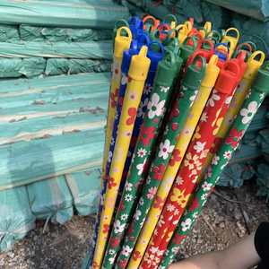 ด้ามไม้ยูคาลิปตัสเคลือบพีวีซีลายดอกไม้ตกแต่ง ทนทาน เหมาะสำหรับใช้กับไม้กวาดทำความสะอาด - Product Image 1