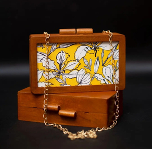 Bolso de mano abierto de madera de moda de lujo para mujer disponible a precio mayorista para exportación desde India - Product Image 1