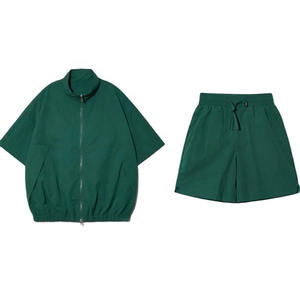 Factory Custom Logo High Quality Short <b>Set</b> Eco-Friendly Reversible <b>Waterproof</b> Windbreaker Jacket Men Short <b>Set</b> MADE 2026 - Product Image 1