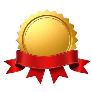 Premium Winner Medal <b>Red</b> <b>Ribbon</b> Design Engraving Ready Customizable High Quality Steel Construction for Competitions School - Product Image 1