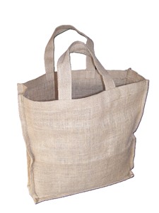 Burlap Shopping <b>Bag</b> <b>Medium</b> <b>Size</b> Top Handle Groceries Hand Length Handle Natural Color Lowellcraft Delhi - Product Image 5