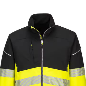 Factory Custom <b>Winter</b> Security Breathable Canvas High Visibility Work Reflector Clothing Safety Men's <b>Jackets</b> Front Workwear - Product Image 6