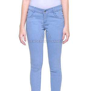 Pantalon en jean pour femme à séchage rapide avec logo personnalisé, pantalon décontracté pour femme, pantalon en jean de haute qualité pour femme - Product Image 6
