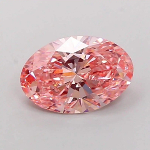 Diamant rose intense fantaisie de forme ovale Carat Radiant, pureté VS2, taille premium, bijou chic, pierre centrale de joaillerie fine - Product Image 1