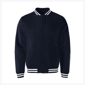 Custom Embroidered 100% Wool Hooded <b>Waterproof</b> Windproof Sleeves Breathable Varsity Baseball <b>Jacket</b> Men Stand Canvas Front - Product Image 3