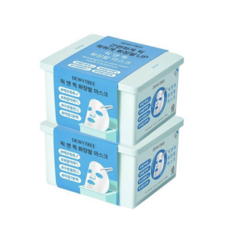 Dewytree Genuine Headquarters Double Plan Maschera Viso in Fogli da 60 Pezzi, 2 Confezioni, con Acido Ialuronico - Product Image 1