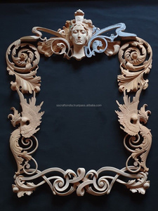 Export Quality Modern Solid Wood High-Polished Lightweight <b>Mirror</b> <b>Frame</b> for Wall Hanging with Custom Packaging - Product Image 3