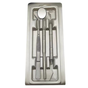 Ensemble d'examen dentaire manuel 3 pièces, sondes, miroir buccal, kit d'outils en acier, certifié CE, haute qualité, poignée ergonomique, classe I - Product Image 3